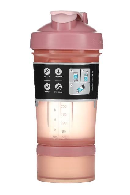 Шейкер спортивний Blender Bottle ProStak з 2-ма контейнерами 22 oz/650 мл Rose/Pink - фото 3