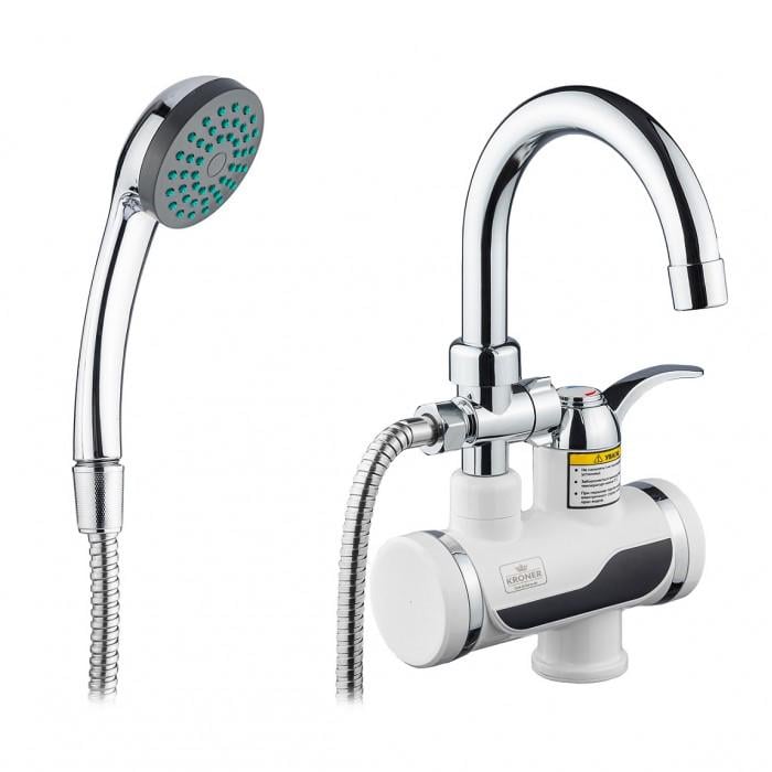 Проточный водонагреватель Kroner KRM Volt CW191MDS с дисплеем (15419801)