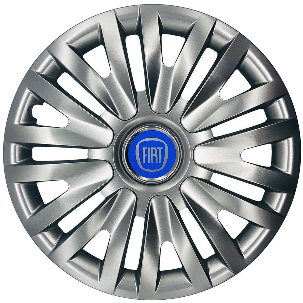 Колпаки SJS 103 с логотипом Fiat 4 шт. R13 Серебряный/Синий (2789080515)