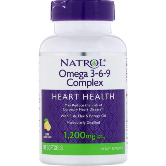 Омега 3-6-9 Natrol Omega 3-6-9 Complex 1200 мг 90 Softgels Lemon (NTL-00998)