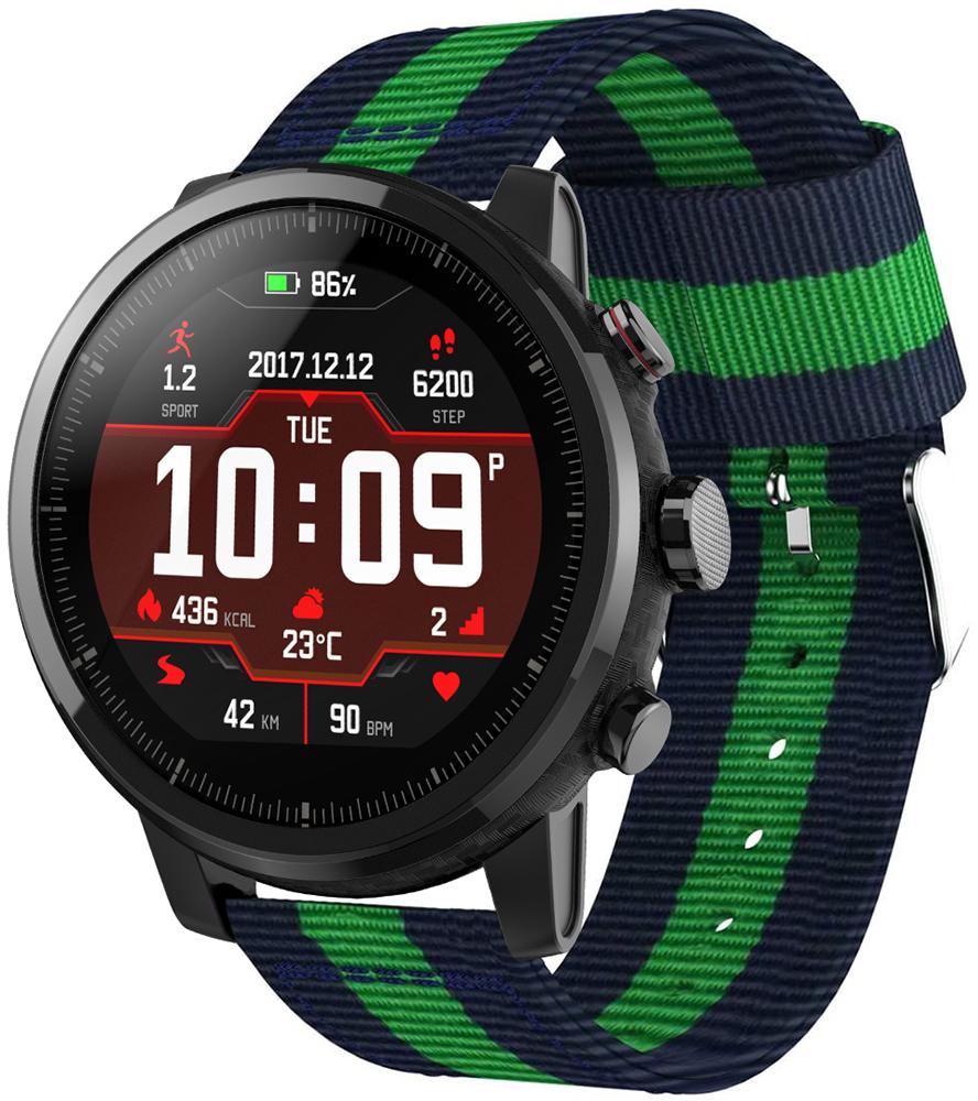 Ремешок тканевый Canvas для Amazfit Stratos Blue/Green (19670) Ремешок тканевый Canvas для Amazfit Stratos Blue/Green (19670)