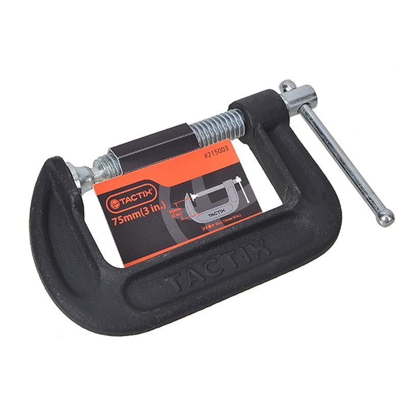 Струбцина C-типа Tactix сталь 75 мм (INSTCTCCC075000PT0) - фото 1 Струбцина C-типа Tactix сталь 75 мм (INSTCTCCC075000PT0) - фото 1