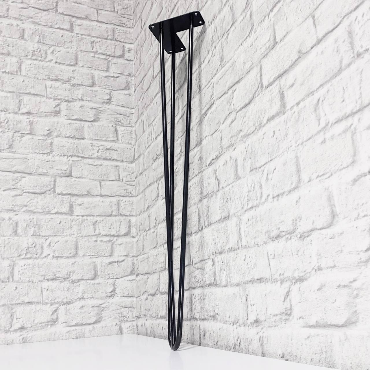 Ніжка шпилька потрійна Krei Hairpin Legs Н 710 мм Д-10 Чорний (НШ1003.71) - фото 2 Ніжка шпилька потрійна Krei Hairpin Legs Н 710 мм Д-10 Чорний (НШ1003.71) - фото 2