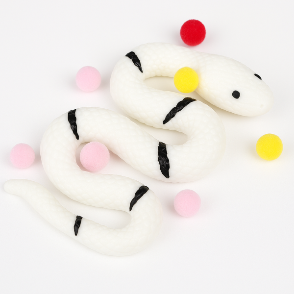 Антистресс-игрушка Змея силиконовая жвачка-тянучка 30 см Белый (26568025)