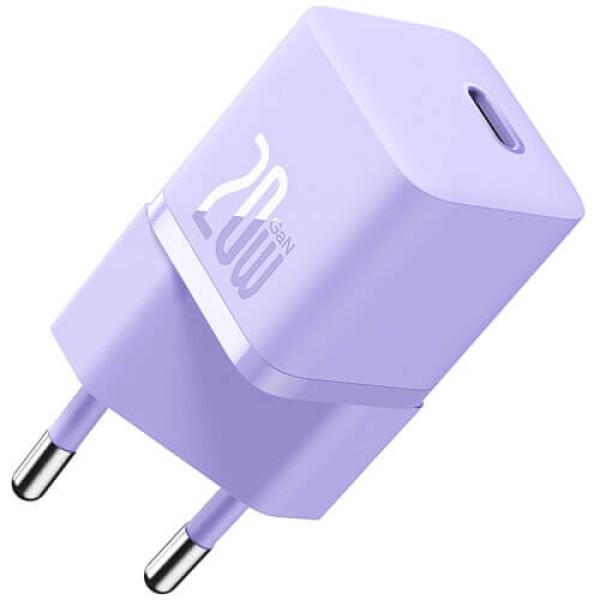 Зарядное устройство сетевое для BASEUS GaN5 Fast Charger mini 1C 20W EU CCCGN050105 Purple