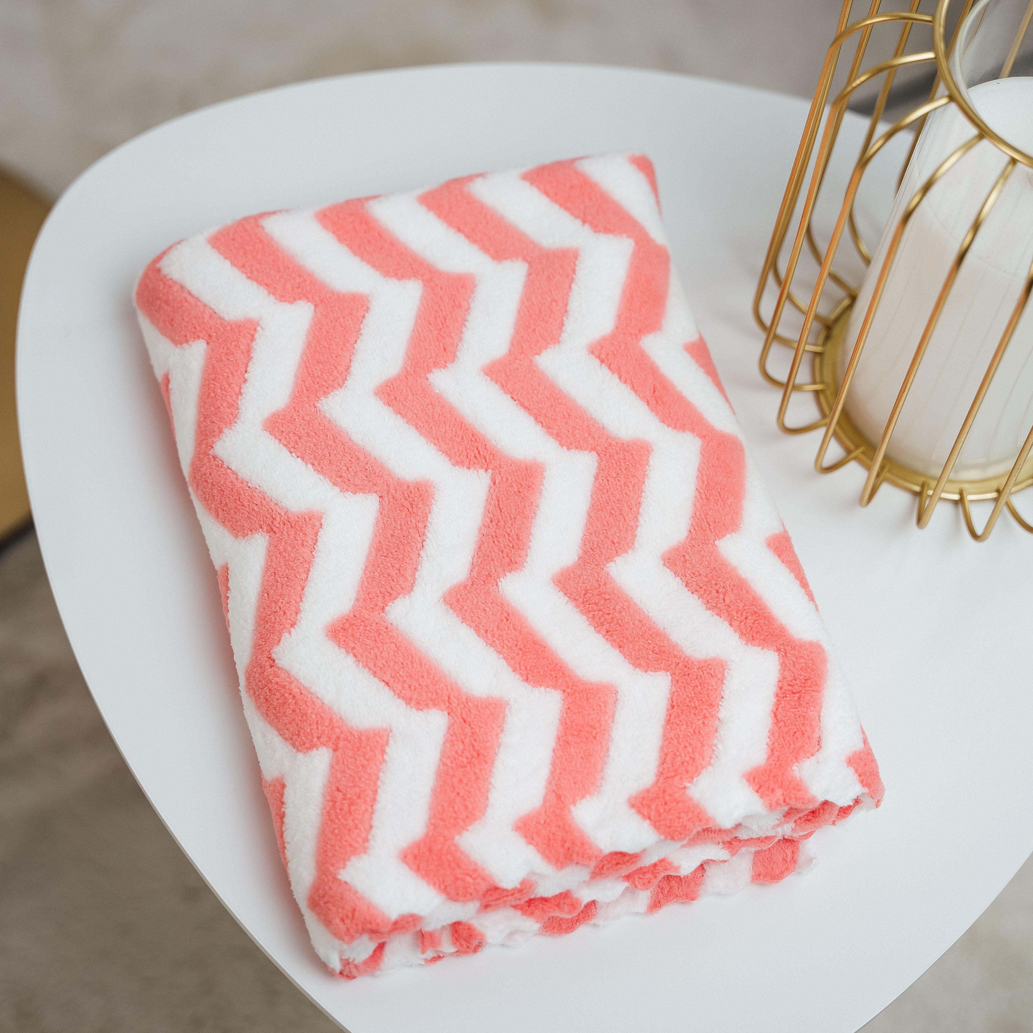 Рушник банний 86443 Зигзаги 140х70 см Кораловий (8409_91) - фото 1 Рушник банний 86443 Зигзаги 140х70 см Кораловий (8409_91) - фото 1