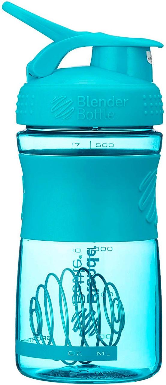 Шейкер спортивный Blender Bottle SportMixer 20 oz 590 мл Teal - фото 4