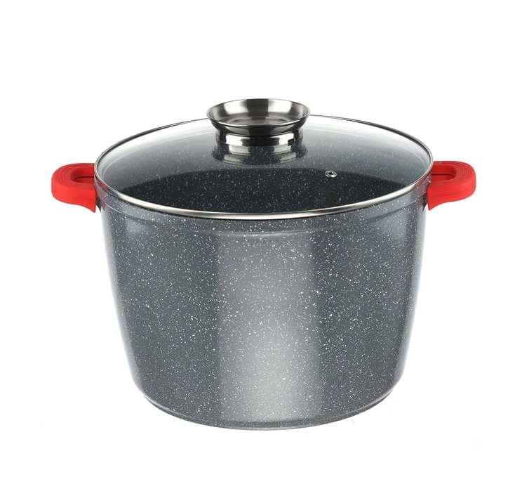 Кастрюля A-PLUS с мраморным покрытием 10,9 л Черный (1515)