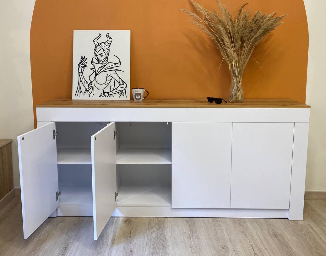 Комод LION Ларрі-1 190х35х84 см Нiмфея альба/Дуб Аппалачи (LION-041009) - фото 6 Комод LION Ларрі-1 190х35х84 см Нiмфея альба/Дуб Аппалачи (LION-041009) - фото 6