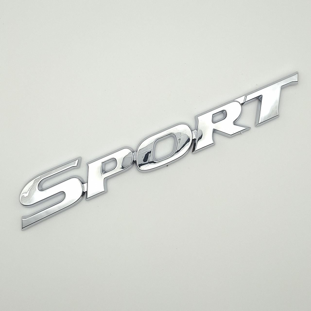 Эмблема надпись Sport ABS 16,5х2,2 см Хром глянцевый (2731186741)