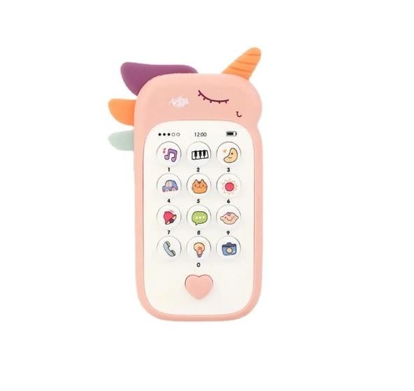 Игрушка детская музыкальная Телефон Единорог Pink (13453054)