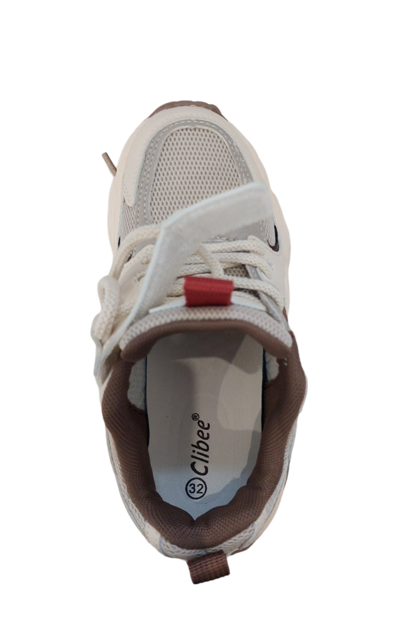 Кросівки для дівчаток Clibee EC33782/34 р. 34 Бежевий - фото 3