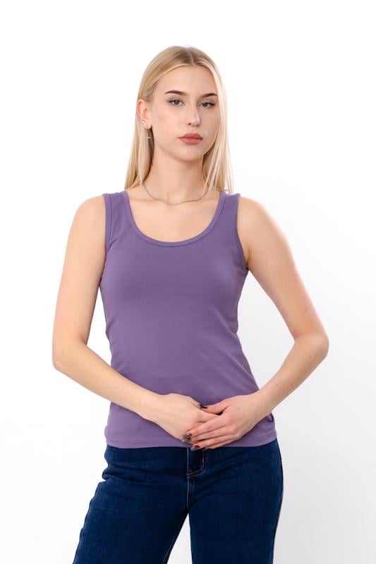 Майка жіноча базова на широких бретелях Носи Своє р. 44 Лавандовий​ (8187-036-1)