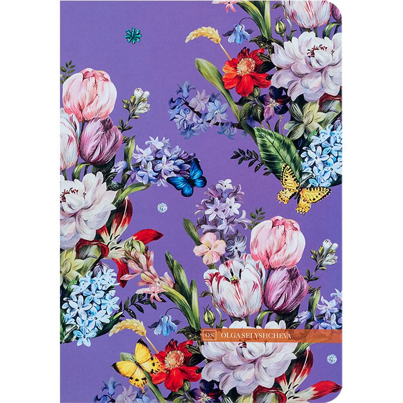 Тетрадь для записей в мягкой обложке Secret Garden на скобе в клетку с софт тач покрытием А5 80 л. (69402)