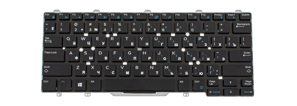 Клавиатура для ноутбука Dell Latitude 7450 матовая (094F68)