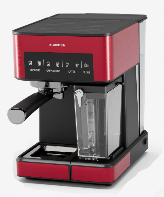 Кавоварка KLARSTEIN Arabica Comfort сенсорна 1350W Червоний (10041522)