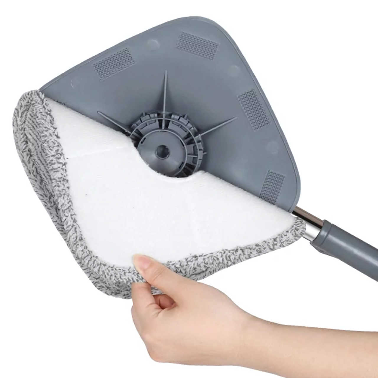 Комплект для уборки швабра/2 насадки с бесконтактным отжимом и ведром 6 л Оранжевый (9411442156) - фото 8