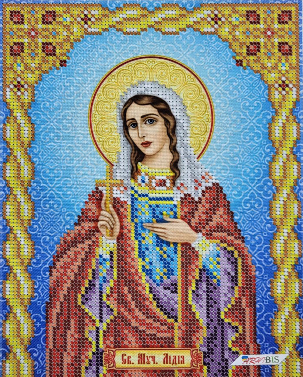 Набор для вышивания бисером именной иконы Святая Лидия 19x23 см (РИ-4099)