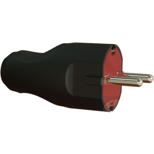 Електровилка пряма з заземленням штепсельна Neomax NX1100 Чорний