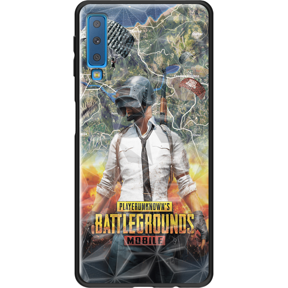Чохол Boxface Samsung A750 Galaxy A7 2018 PUBG Mobile Чорний силікон із призмою(35481-up2309-37864)