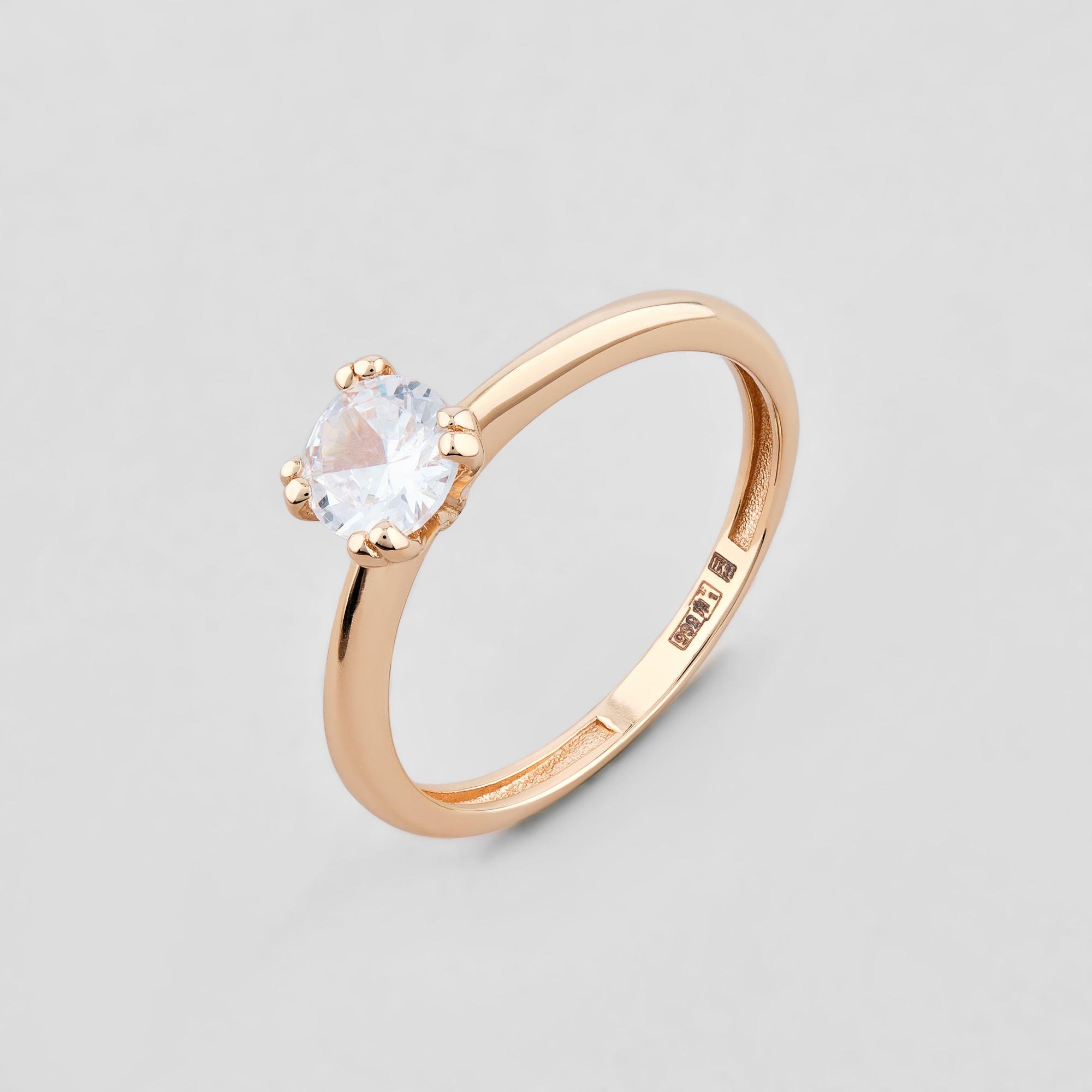 Каблучка золота Взаємне кохання р. 17 (1010100377-ч-17) - фото 1 Каблучка золота Взаємне кохання р. 17 (1010100377-ч-17) - фото 1