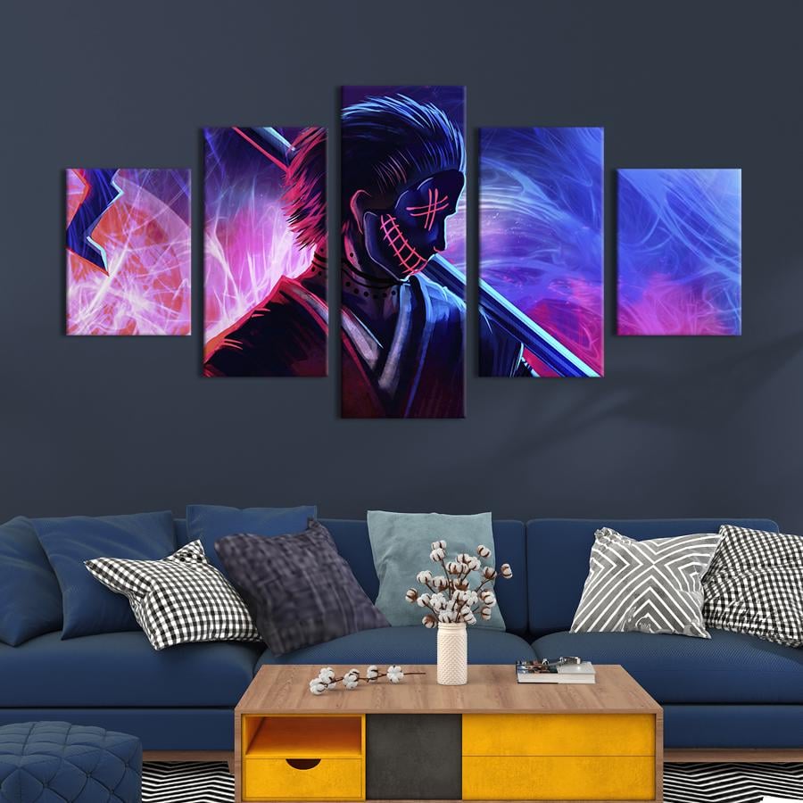Модульная картина из 5 частей Anime mask guy 187x94 см (665-52)