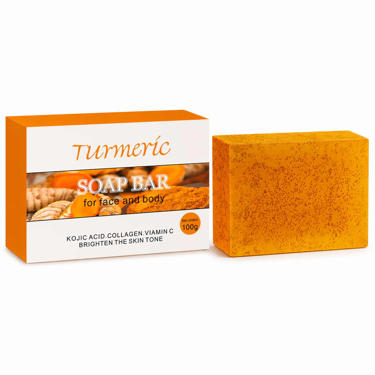 Мыло натуральное мыло с куркумой для лица и тела