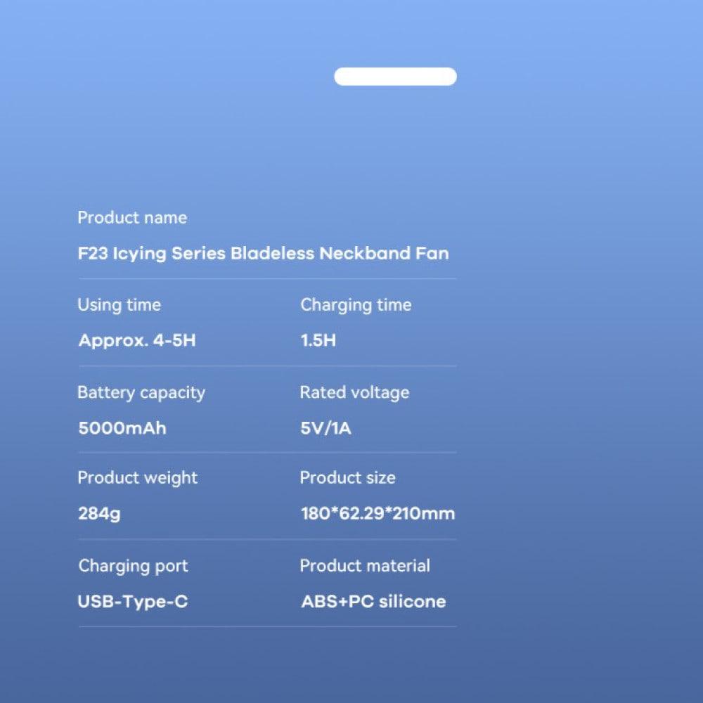 Вентилятор підвісний на шию Remax F23 з акумулятором 4000 mAh White (000516) - фото 6 Вентилятор підвісний на шию Remax F23 з акумулятором 4000 mAh White (000516) - фото 6