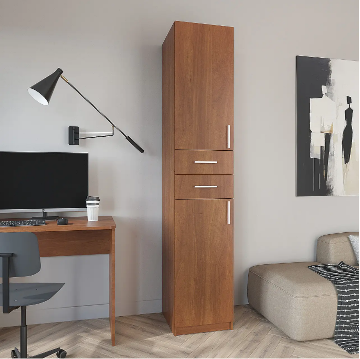 Шкаф пенал-3 Компанит NEW 40х40х200 см Яблоня - фото 1