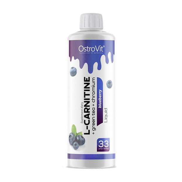 Карнитин OstroVit L-Carnitine Liquid/Green Tea/Chromium 500 мл Голубика (21818-01)