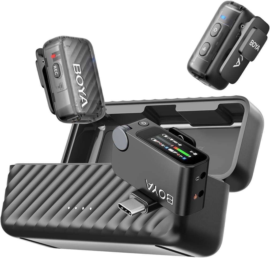 Мікрофон подвійний/рекордер із ШІ шумозаглушенням BOYAMIC 2-01 Type-C бездротовий (2832732730)