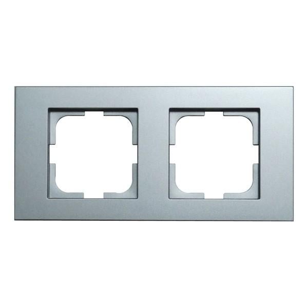 Рамка Ovivo Grano на 2 места универсальная Серебряный (400-100000-226)