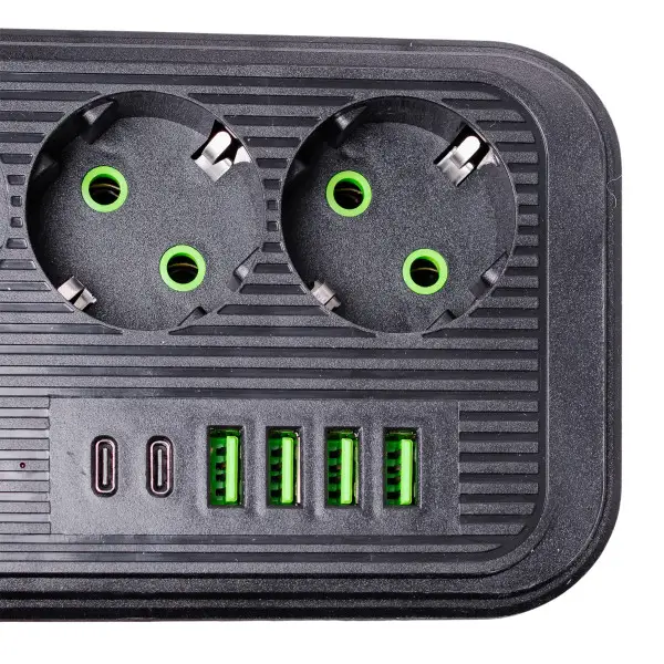 Фільтр-подовжувач мережевий POWER 3 розетки 6 USB та кнопка вимкнення 3 м Чорний (147-107-HP-5-20) - фото 6 Фільтр-подовжувач мережевий POWER 3 розетки 6 USB та кнопка вимкнення 3 м Чорний (147-107-HP-5-20) - фото 6