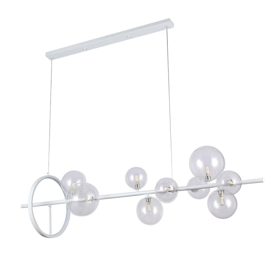 Люстра молекула підвісна Levistella 918LP267-10 WH/CL плафони прозорі Білий