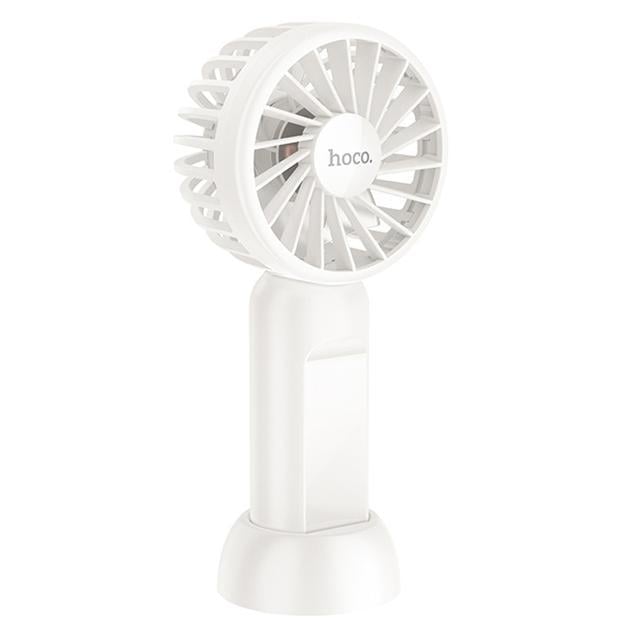 Вентилятор портативний Hoco HX60 Nimble portable handheld fan 36dB 1200 mAh White Вентилятор портативний Hoco HX60 Nimble portable handheld fan 36dB 1200 mAh White