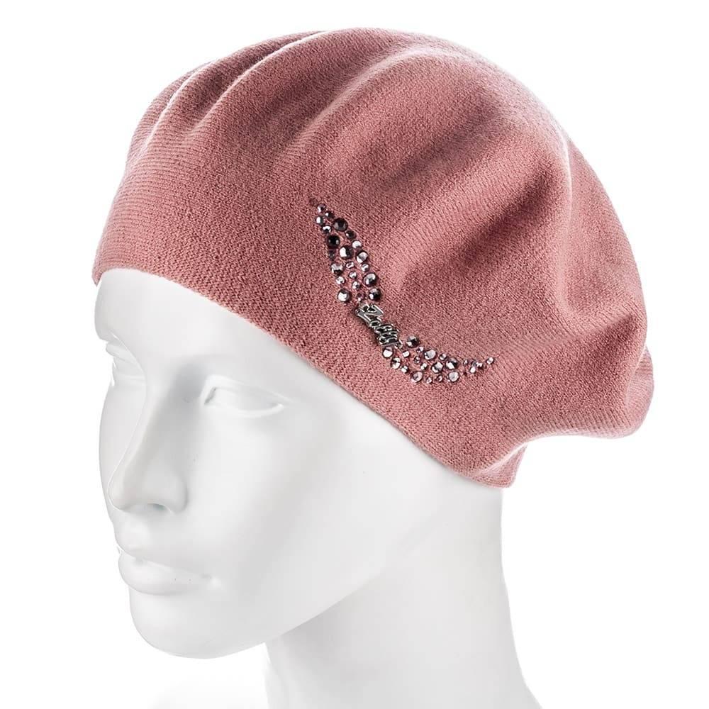 Берет женский со стразами Zolly ZH185-1 one size Пудровый (1662807578)