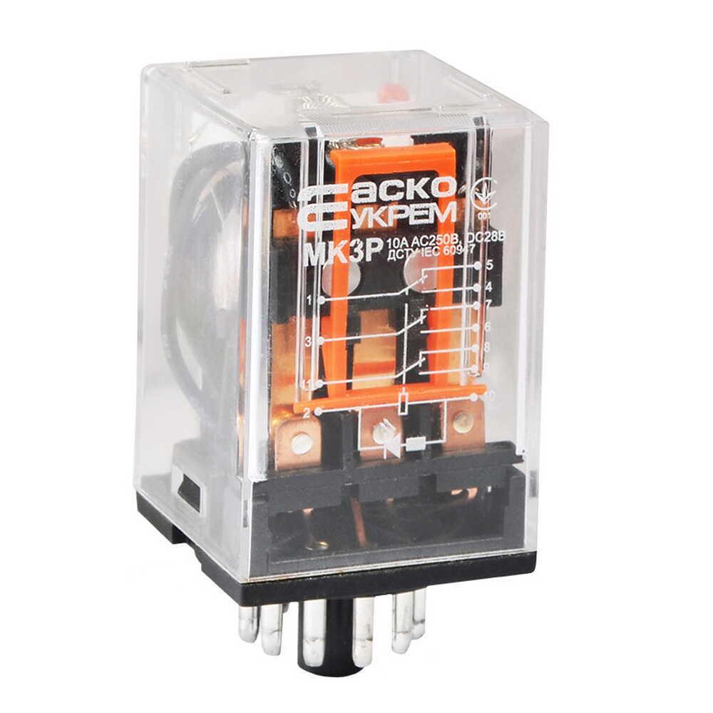 Реле проміжне АСКО-УКРЕМ MK-3P AC110 електромагнітне малогабаритне (A0090010017) Реле проміжне АСКО-УКРЕМ MK-3P AC110 електромагнітне малогабаритне (A0090010017)