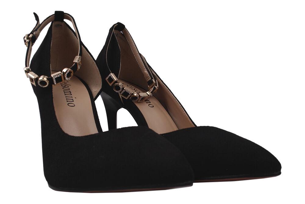 Туфли на шпильке женские Gelsomino из эко-замша р. 38 Черный (181-20/22DT)