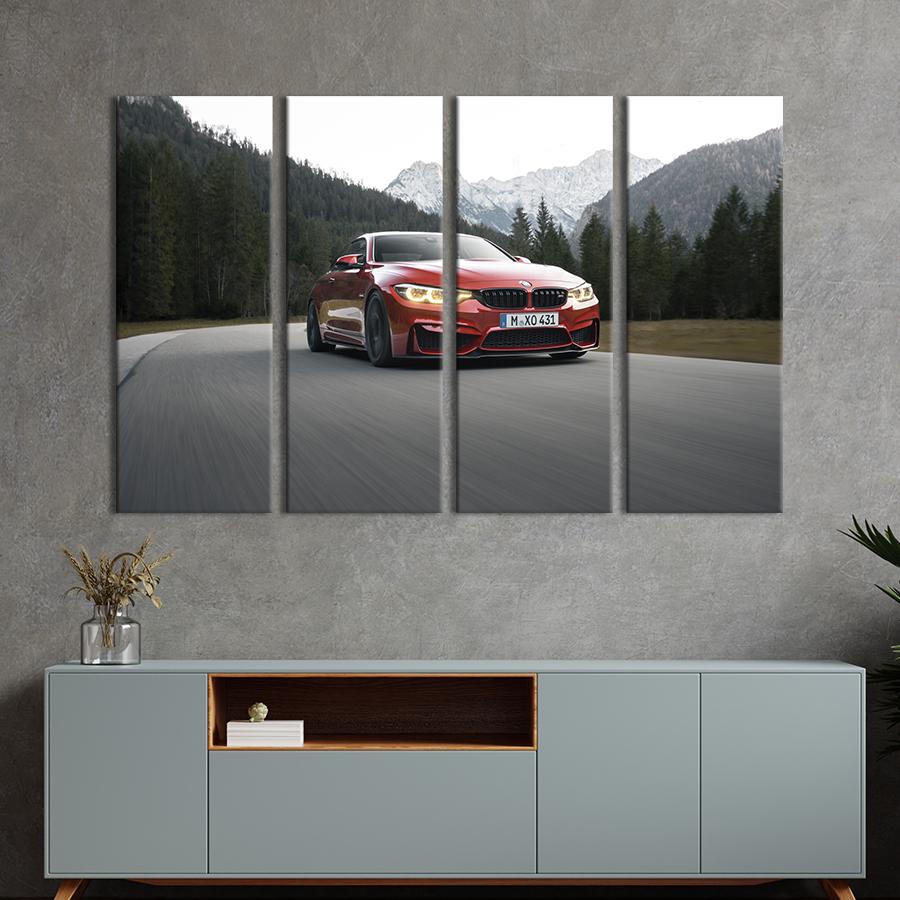 Картина на холсте Роскошный красный BMW 149x93 см (1381-41)