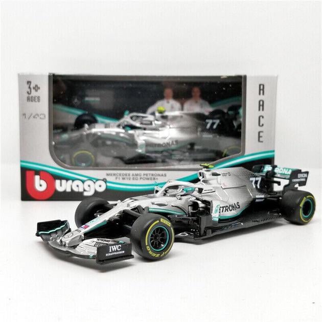 Колекційна модель Bburago Mercedes W10-77 із металу масштаб 1:43 - фото 3