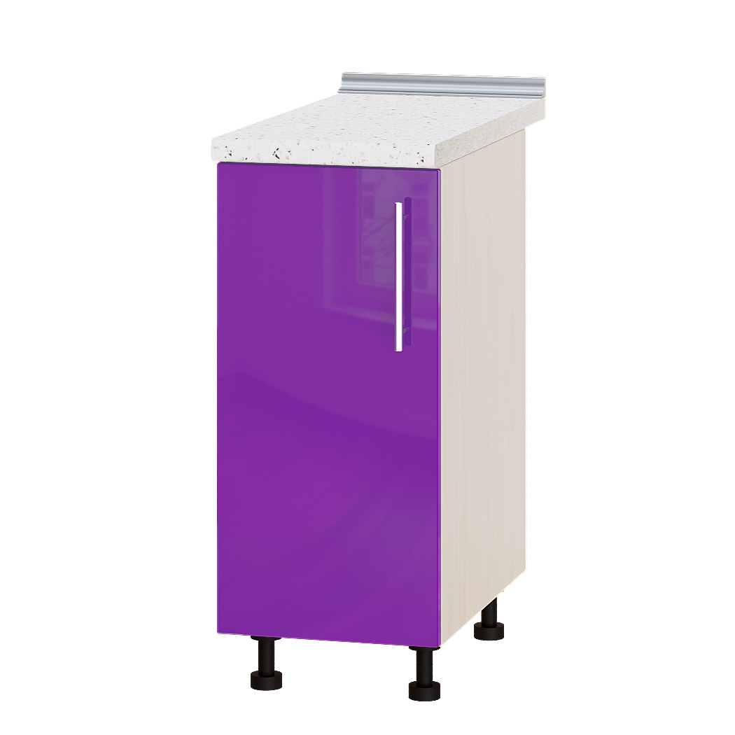 Шкаф нижний Эверест Модерн модуль Низ Н83-350 35х47х85 см Сиреневый глянец/Дуб Молочный (05386)