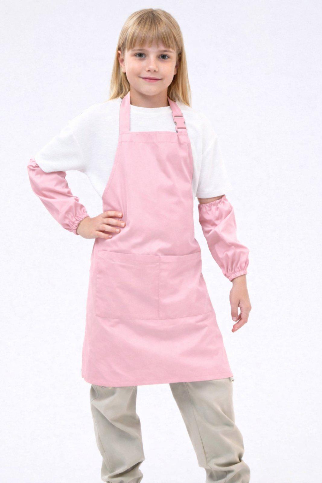 Фартук для дівчинки для уроков труда с нарукавниками из плащевой ткани 134-152 см Розовый (п-рж/дв) Фартук для дівчинки для уроков труда с нарукавниками из плащевой ткани 134-152 см Розовый (п-рж/дв)
