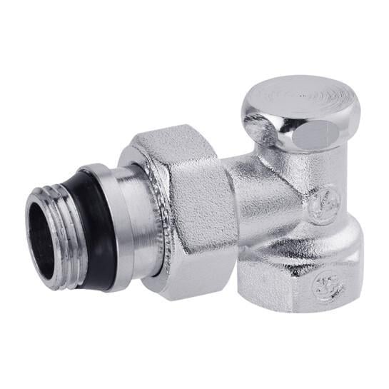 Кран радиаторный под ключ Giacomini 1/2" В/З угловой латунный (SVR-CV007434)