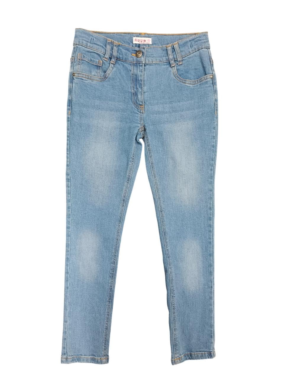 Джинси підліткові для дівчинки Intertek 146-152 см Блакитний (0487B)