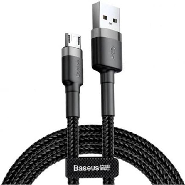 Кабель для заряджання BASEUS Cafule Cable USB для Micro USB 2 A 3 м Black/Grey (CAMKLF-HG1)