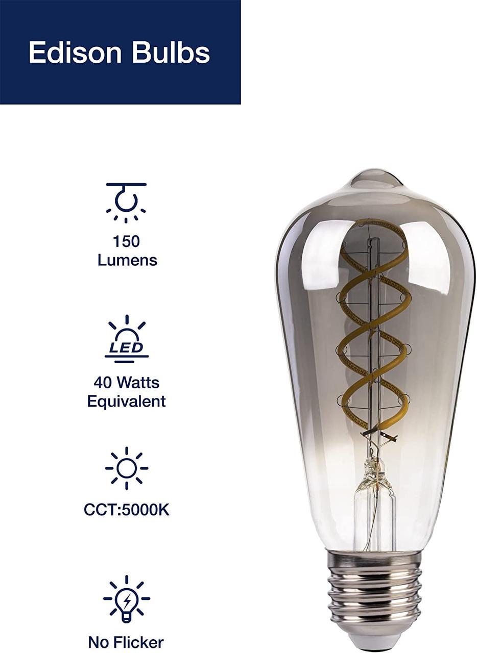 Светодиодная лампа Flsnt E27 Лампа Эдисона 4 W 4 шт. - фото 5 Светодиодная лампа Flsnt E27 Лампа Эдисона 4 W 4 шт. - фото 5