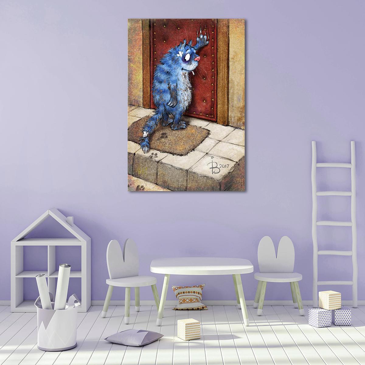 Модульная картина Возвращение блудного кота 1 модуль 30х45 см