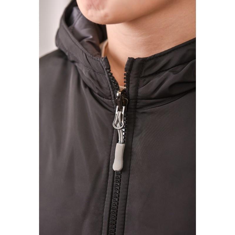 Куртка осенняя для мальчика двухсторонняя 146 см Серый с черным (2733694666) - фото 5 Куртка осенняя для мальчика двухсторонняя 146 см Серый с черным (2733694666) - фото 5