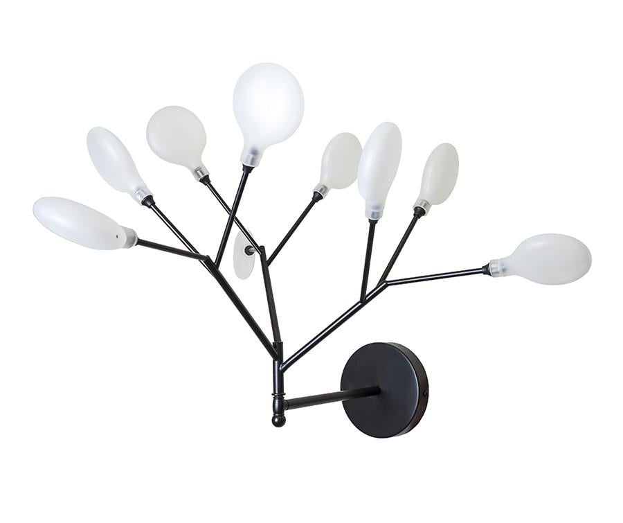 Бра Levistella 756LPR0031-9 BK+WH на девять стеклянных плафонов Белый/Черный (2236761362)