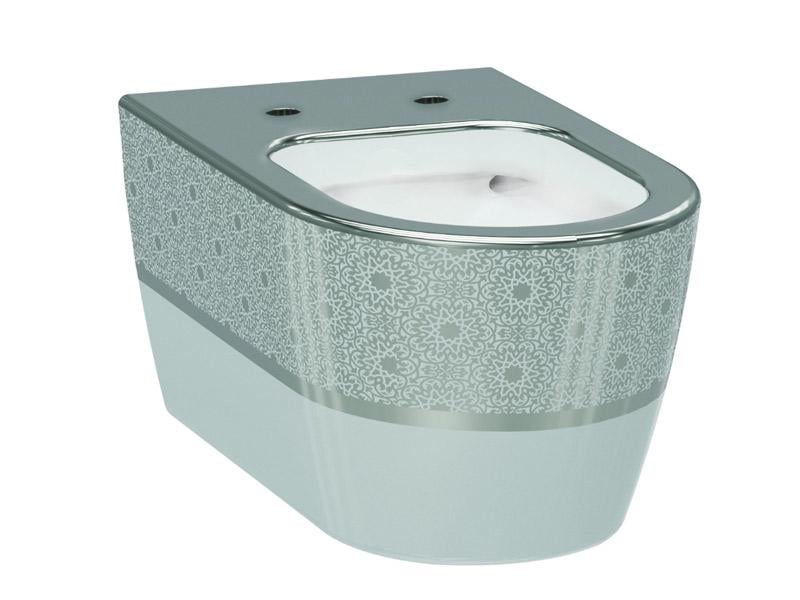 Унітаз підвісний IDEVIT Alfa Rimless безободковий Білий/Срібний 3104-2616-1201